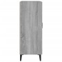 Aparador de madera de ingeniería gris Sonoma 69,5x34x90 cm