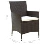 Gartenstühle mit Kissen 2 Einheiten synthetisches Rattan braun von vidaXL, Gartenstühle - Ref: Foro24-316679, Preis: 171,72 €...