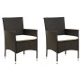 Garden chairs 2 units with black synthetic rattan cushions by vidaXL, Garden chairs - Ref: Foro24-316680, Price: 121,17 €, Di...