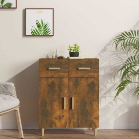Aparador madera contrachapada roble ahumado 69,5x34x89 cm Aparador madera contrachapada roble ahumado 69,5x34x89 cm