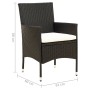 Garden chairs 2 units with black synthetic rattan cushions by vidaXL, Garden chairs - Ref: Foro24-316680, Price: 121,17 €, Di...