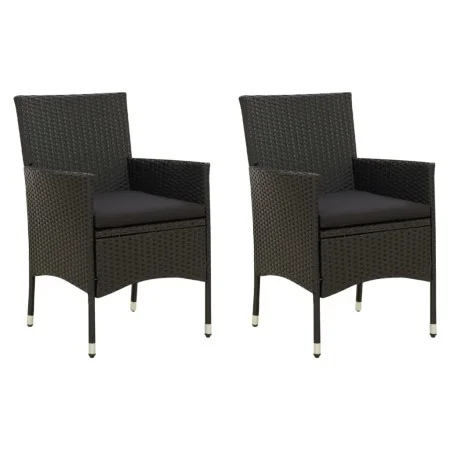 Garden chairs 2 units with black synthetic rattan cushions by vidaXL, Garden chairs - Ref: Foro24-316681, Price: 143,82 €, Di...