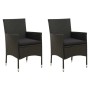 Garden chairs 2 units with black synthetic rattan cushions by vidaXL, Garden chairs - Ref: Foro24-316681, Price: 156,70 €, Di...