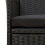Gartenstühle 2 Einheiten mit schwarzen synthetischen Rattankissen von vidaXL, Gartenstühle - Ref: Foro24-316681, Preis: 156,7...