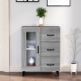 Aparador de madera de ingeniería gris Sonoma 69,5x34x90 cm