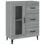 Aparador de madera de ingeniería gris Sonoma 69,5x34x90 cm