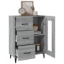 Aparador de madera de ingeniería gris Sonoma 69,5x34x90 cm