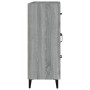 Aparador de madera de ingeniería gris Sonoma 69,5x34x90 cm