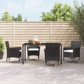 Garden chairs 4 units with black synthetic rattan cushions by vidaXL, Garden chairs - Ref: Foro24-316688, Price: 230,34 €, Di...