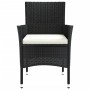 Garden chairs 4 units with black synthetic rattan cushions by vidaXL, Garden chairs - Ref: Foro24-316688, Price: 249,15 €, Di...
