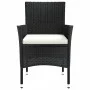 Garden chairs 4 units with black synthetic rattan cushions by vidaXL, Garden chairs - Ref: Foro24-316688, Price: 230,34 €, Di...