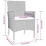 Garden chairs 4 units with black synthetic rattan cushions by vidaXL, Garden chairs - Ref: Foro24-316688, Price: 230,34 €, Di...