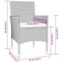Gartenstühle 4-teilig mit schwarzen synthetischen Rattankissen von vidaXL, Gartenstühle - Ref: Foro24-316688, Preis: 233,29 €...