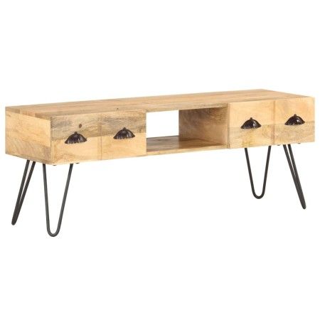 Massivholz Mango TV-Möbel 120x35x45 cm von vidaXL, TV-Möbel - Ref: Foro24-321790, Preis: 119,12 €, Rabatt: %