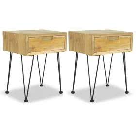 Bedside tables 2 units solid teak 40x30x50 cm by vidaXL, Nightstands - Ref: Foro24-3057527, Price: 150,31 €, Discount: %