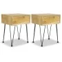 Mesitas de noche 2 unidades teca maciza 40x30x50 cm de vidaXL, Mesitas de noche - Ref: Foro24-3057527, Precio: 150,31 €, Desc...