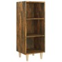 Aparador madera contrachapada roble ahumado 34,5x32,5x90 cm
