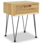 Nachttische 2 Einheiten aus massivem Teakholz 40x30x50 cm von vidaXL, Nachttische - Ref: Foro24-3057527, Preis: 152,86 €, Rab...