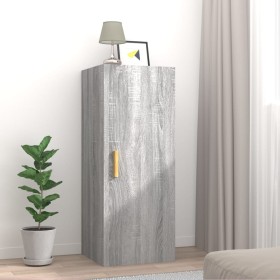 Armario de pared madera contrachapada gris Sonoma 34,5x34x90 cm Armario de pared madera contrachapada gris Sonoma 34,5x34x90 cm