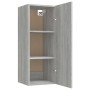 Armario de pared madera contrachapada gris Sonoma 34,5x34x90 cm