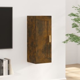 Armario de pared madera contrachapada roble ahumado 35x34x90 cm Armario de pared madera contrachapada roble ahumado 35x34x90 cm