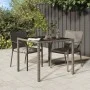 Garden table tempered glass synthetic rattan 90x90x75 cm gray by vidaXL, Garden tables - Ref: Foro24-316701, Price: 73,21 €, ...