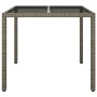 Garden table tempered glass synthetic rattan 90x90x75 cm gray by vidaXL, Garden tables - Ref: Foro24-316701, Price: 73,82 €, ...