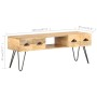 Massivholz Mango TV-Möbel 120x35x45 cm von vidaXL, TV-Möbel - Ref: Foro24-321790, Preis: 119,12 €, Rabatt: %