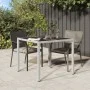 Gartentisch gehärtetes Glas synthetisches Rattan 90x90x75 cm weiß von vidaXL, Gartentische - Ref: Foro24-316702, Preis: 118,3...