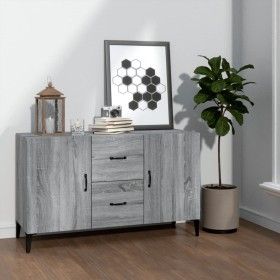 Aparador de madera de ingeniería gris Sonoma 100x36x60 cm Aparador de madera de ingeniería gris Sonoma 100x36x60 cm