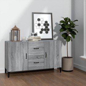 Aparador de madera de ingeniería gris Sonoma 100x36x60 cm Aparador de madera de ingeniería gris Sonoma 100x36x60 cm