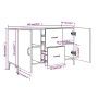 Aparador de madera de ingeniería gris Sonoma 100x36x60 cm