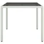 Gartentisch gehärtetes Glas synthetisches Rattan 90x90x75 cm weiß von vidaXL, Gartentische - Ref: Foro24-316702, Preis: 118,3...