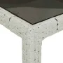Gartentisch gehärtetes Glas synthetisches Rattan 90x90x75 cm weiß von vidaXL, Gartentische - Ref: Foro24-316702, Preis: 118,3...