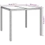 Gartentisch gehärtetes Glas synthetisches Rattan 90x90x75 cm weiß von vidaXL, Gartentische - Ref: Foro24-316702, Preis: 118,3...