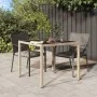 Garden table tempered glass synthetic rattan 90x90x75 cm gray by vidaXL, Garden tables - Ref: Foro24-316703, Price: 99,00 €, ...