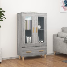Aparador alto de madera contrachapada gris Sonoma 70x31x115 cm Aparador alto de madera contrachapada gris Sonoma 70x31x115 cm