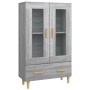 Aparador alto de madera contrachapada gris Sonoma 70x31x115 cm