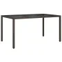 Gartentisch aus gehärtetem Glas und synthetischem Rattan, 150 x 90 x 75 cm, braun von vidaXL, Gartentische - Ref: Foro24-3167...