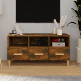 Mueble de TV madera contrachapada roble ahumado 102x36x50 cm en Muebles TV | Comprar online en Foro24