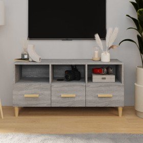 Mueble para TV madera contrachapada gris Sonoma 102x36x50 cm en Muebles TV | Comprar online en Foro24