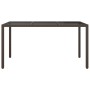 Mesa jardín vidrio templado ratán sintético 150x90x75 cm marrón de vidaXL, Mesas de jardín - Ref: Foro24-316704, Precio: 136,...