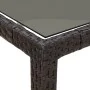 Gartentisch aus gehärtetem Glas und synthetischem Rattan, 150 x 90 x 75 cm, braun von vidaXL, Gartentische - Ref: Foro24-3167...