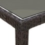 Mesa jardín vidrio templado ratán sintético 150x90x75 cm marrón de vidaXL, Mesas de jardín - Ref: Foro24-316704, Precio: 136,...