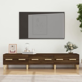 Mueble de TV madera contrachapada roble ahumado 150x34,5x30 cm Mueble de TV madera contrachapada roble ahumado 150x34,5x30 cm