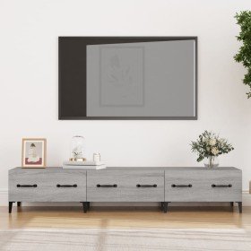 Mueble para TV madera contrachapada gris Sonoma 150x34,5x30 cm