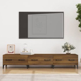 Mueble de TV madera contrachapada roble ahumado 150x34,5x30 cm Mueble de TV madera contrachapada roble ahumado 150x34,5x30 cm