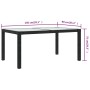 Mesa jardín vidrio templado ratán sintético 150x90x75 cm negro de vidaXL, Mesas de jardín - Ref: Foro24-316705, Precio: 155,0...