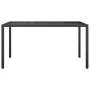 Garden table tempered glass synthetic rattan 150x90x75 cm black by vidaXL, Garden tables - Ref: Foro24-316706, Price: 126,93 ...
