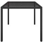 Gartentisch aus gehärtetem Glas und synthetischem Rattan, 150 x 90 x 75 cm, schwarz von vidaXL, Gartentische - Ref: Foro24-31...